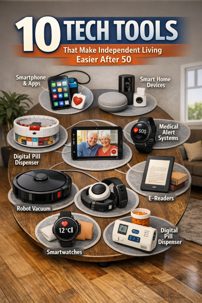 Top 10 health technology devices 2026, including smart wearables and wellness gadgets for a more independent lifestyle.