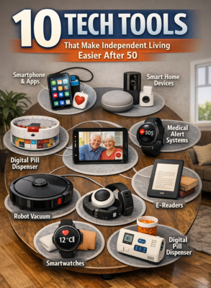 Top 10 health technology devices 2026, including smart wearables and wellness gadgets for a more independent lifestyle.